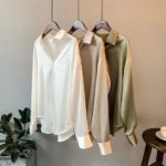 YTNMYOP Women Satin Blouse And Shirt Spring Autumn Long Sleeve Elegant Female Office Shirt White Ladies Tops 6