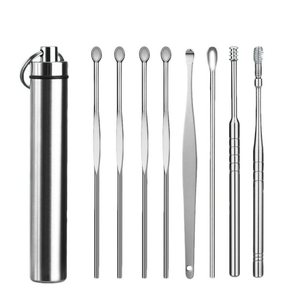 7pcs/set Ear Cleaner Wax Removal Tool Earpick Sticks Earwax Remover Curette Ear Pick Cleaning Ear Cleanser Spoon for Ear Care 1