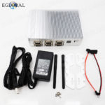 EGLOBAL Dual lan industrial mini pc with intel core i3 6th cpu 6157u celeron J4125 processor DDR4 with 6COM ports support 3G/4G 6