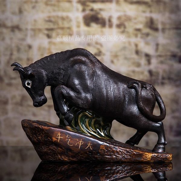 Chinese Ceramics Lucky Cow Decoration Office Desktop Decoration Company Restaurant Opening Gift 1