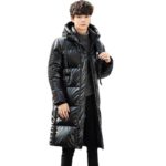 Fashion Men Down Jacket Long Parka Coat White Duck Down Coat Men Winter Outwear Glossy Jacket Hooded Thick Warm Overcoat 6