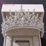 Crystal Queen Big Crown Bridal Tiaras Baroque Rhinestone Pageant Diadem Dubai Weddings Hair Accessories RE4226 3