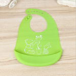 Baby Bib Children Adjustable Waterproof Bib Boy Girl Bibs apron Cartoon Prints Kids Silicon Bib Baby bandana Feeding Tools 2