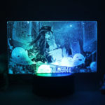 Genshin Impact Hu Tao 3d Led Anime Figure Lamp For Bedroom Manga Action Night Lights Bedside Tables Rechageable Sleeping Panels 3