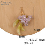 Cordial Design 30Pcs 30*50MM DIY Charms/Jewelry Accessories/Glass Pendant/Bouquet Shape/Jewelry Findings & Components/Hand Made 2