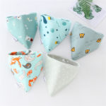 5pcs Baby Bibs Triangle Newborn Cotton Bibs Burb Saliva Towel Baby Feeding Bibs Apron Boys Girls Clothes Kids Children Bandana 3