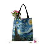 New Women Canvas Shopper Bag High Quality Tote Bag With Zipper Van Gogh Large Capacity Shoulder Bags Fashion ECO Shopping Bags 3