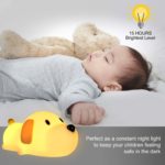 Rechargeable Light Cute Dog Nightlight Touch Silicone Bedside Night Lamp USB Timing Induction Lamps Bedroom Decoration Kids Gift 2