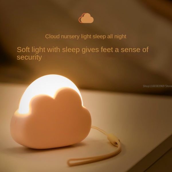 Usb Night Light Rechargeable Led Multifunction Light Adjustable Ambient Portable Cloud Lights for Bedroom Cute Room Decor Bureau 2