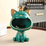 Creative porch decoration crown fortune cat home decoration key cosmetics storage box living room office decoration 4