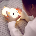 Rechargeable Light Cute Dog Nightlight Touch Silicone Bedside Night Lamp USB Timing Induction Lamps Bedroom Decoration Kids Gift 1