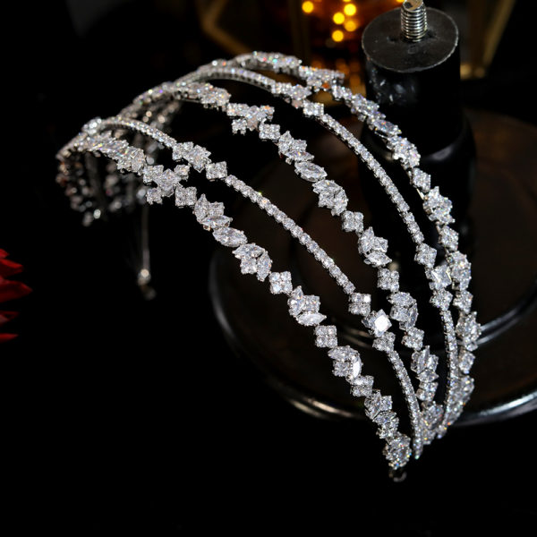 Fashion Tiaras Wedding Hair Accessories Bridal Hair Band Headdress High Quality Princess Birthday Crown Party Headdress A00900 1