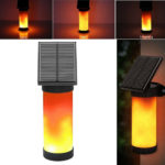 Solar Wall Lights Flickering Flames 102 LED Outdoor Decor Night Light Waterproof New Flame Design for Garden Door Patio Yard 1