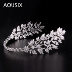 Handmade 2021 New Design Cubic Zirconia Tiara Bridal Wedding Soft Headband Hairband Tiara Hair Jewelry Accessories Hairpieces 2