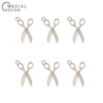 Cordial Design 100Pcs 11*19MM Jewelry Accessories/Hand Made/CZ Pendant/Scissors Shape/Jewelry Findings & Components/DIY Making 5