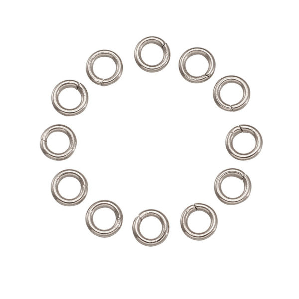 12000Pcs 4x1mm Stainless Steel Open Jump Rings Connector Single Loop Split Ring for Jewelry Making DIY Accessories Keychain Ring 1