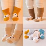 5Pair/Lot Baby Socks Warm Autumn Winter Kids Girl Boy Short Socks Thick Soft Cartoon Dot Printed Children Toddler Socks 3