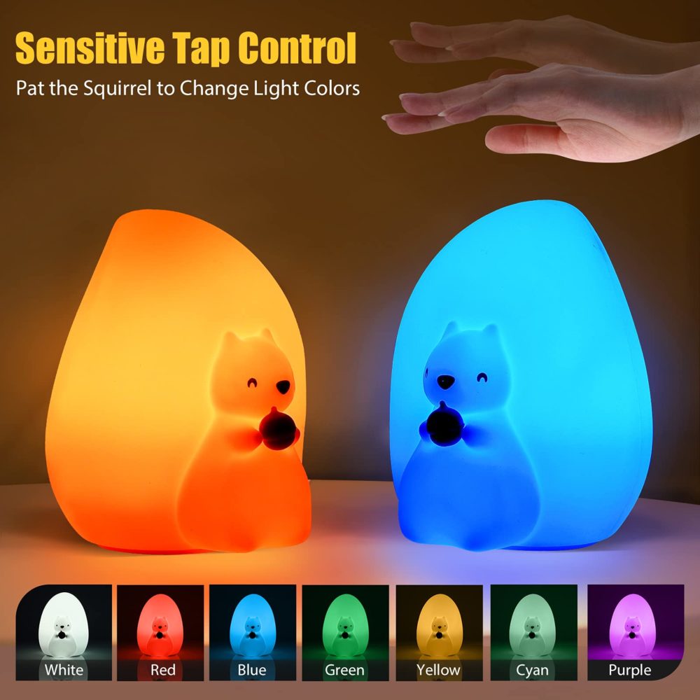 Rechargeable Light Cute Night Lights Touch Safety Silicone Lamp Luminary Lamps Baby Children's Day Home Decoration for Gifts 3