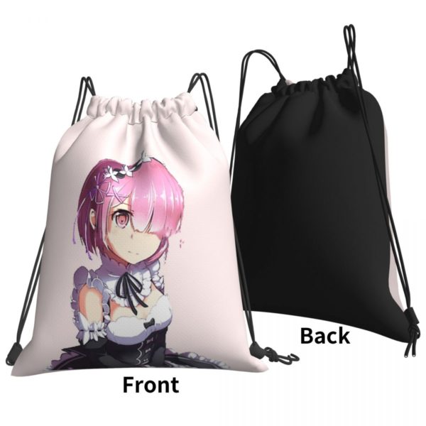 Ram Re Life in a Different World From Zero Drawstring Bags Travel Pouch 3D Print Backpack Boy Girls School Shoe Bag 2