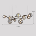 Postmodern Glass Ceiling Chandelier for Bedroom And Living Room Decor Minimalist Design Dining Table Illumination Chandelier 5