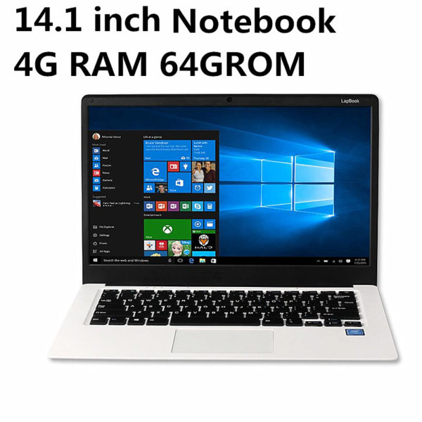 14.1‘’Notebook Windows 10 RAM 4GB DDR3L+ 64GB ROM 64 Bit CWI 533 N3450 CPU 1920 x 1080 Screen Quad Core 2