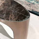 Light luxury desk marble desk study high-end Italian computer desk with drawer cabinet designer special-shaped 2