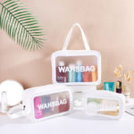 Ladies Large Capacity Cosmetic Bag PVC Travel Makeup Storage Bag Female WashBag Frosted Waterproof Cosmetic Bag Convenient 4