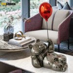 Modern Minimalist Living Room Office Bear Balloon Cartoon Sculpture Children's Room TV Cabinet Model Room Net Red Jewelry 3