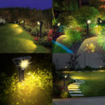 LED Solar Powered Lawn Light IP65 Waterproof 2 Lighting Mode Solar Spike Light Outdoor Landscape Lawn Lamp For Yard Garden 6