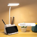 Rechargeable Led Table Lamp Touch Dimmable Flexible Desk Lamp Eye Protection Reading Light For Kid With Phone Hoder Pen Holder 1