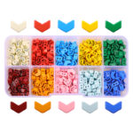 JUWANG 300 pcsbox Enamel Tile Beads Set Arrow Strand Beadeds Loose Beads Bohemian Jewelry Accessories For DIY Bracelets Making 4