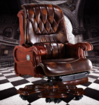 Computer chair home boss chair leather business reclining massage executive chair solid wood swivel chair lift office seat 6