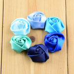 20pcs/lot 39 Colors 2.5CM Handmade DIY Satin Ribbon Rose Flower Kids Hair Silk Flower Accessories Diy Accessories 4