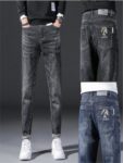 AAA+ Quality Spring Autumn New Embroidery Patterns Comfortable Youth Jeans Men's Stretch Casual Pants Size 28-38 3