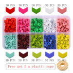 JUWANG 300 pcsbox Enamel Tile Beads Set Arrow Strand Beadeds Loose Beads Bohemian Jewelry Accessories For DIY Bracelets Making 2