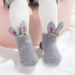 Autumn And Winter New Coral Velvet Thickened Baby Socks Stereoscopic Lovely Girl Little Rabbit Baby Socks Newborn Socks For Leg 6