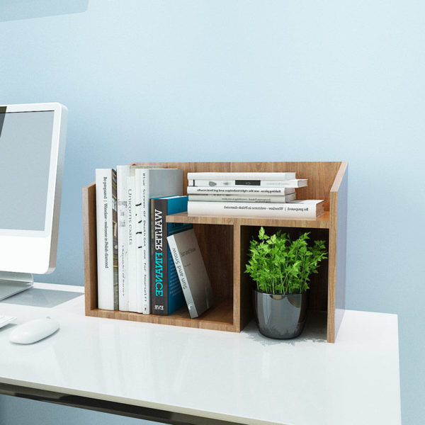 Wood Desk Organizer Office Bureau Pen Holder Wooden Sorter with Drawer Organizer Pen Pencil Organizer 2