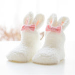 Autumn And Winter New Coral Velvet Thickened Baby Socks Stereoscopic Lovely Girl Little Rabbit Baby Socks Newborn Socks For Leg 2