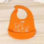 Baby Bib Children Adjustable Waterproof Bib Boy Girl Bibs apron Cartoon Prints Kids Silicon Bib Baby bandana Feeding Tools 4