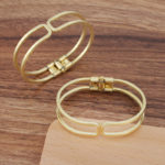 10pcs 65mm Blank Women Open Spring Bangle Settings Punk cuff Bracelet Bangle Findings Accessories DIY Charms Jewelry Making 3