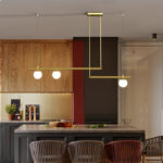 Modern minimalist led chandelier restaurant kitchen study chandelier cafe bar decorative chandelier 110-260v hanging lamp 2