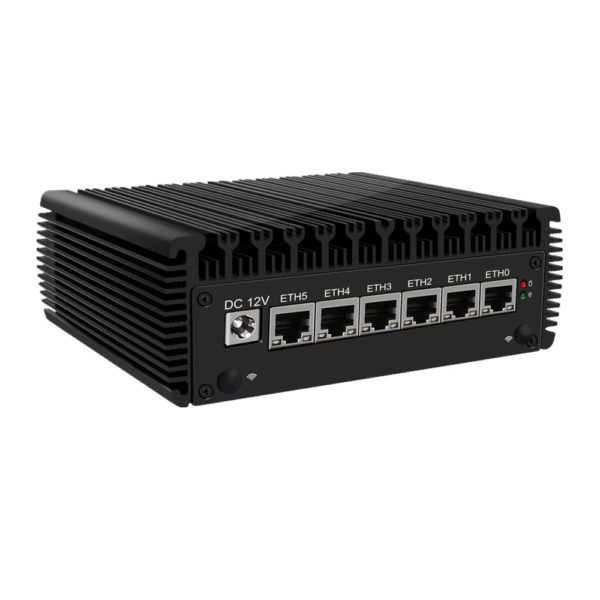 6x Intel i225 2.5G pfSense Firewall Router Celeron J4125 Quad Core 2*DDR4 6x 2500M Nics Fanless Mini Router PC OPNsense Openwrt 2