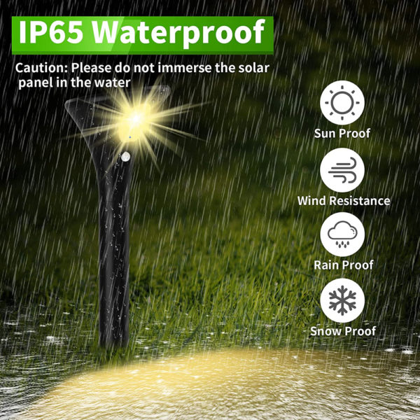 LED Solar Powered Lawn Light IP65 Waterproof 2 Lighting Mode Solar Spike Light Outdoor Landscape Lawn Lamp For Yard Garden 1