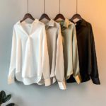 YTNMYOP Women Satin Blouse And Shirt Spring Autumn Long Sleeve Elegant Female Office Shirt White Ladies Tops 5