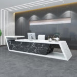 Reception desk imitation marble hotel bar beauty salon cashier office lobby 1