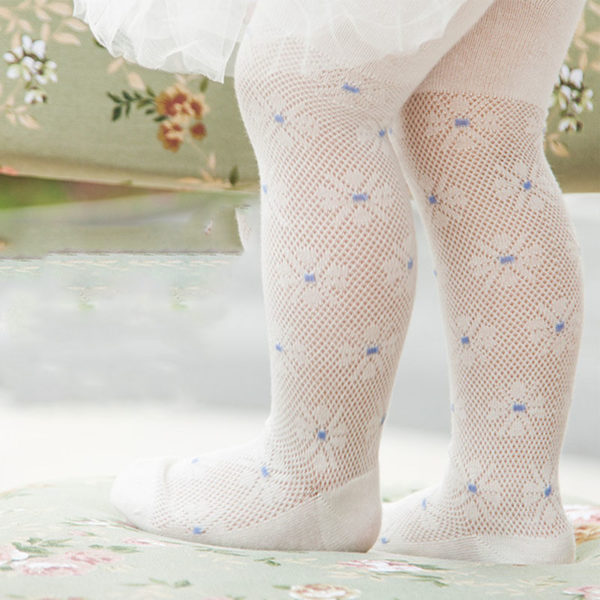 Baby Tights Cotton Cute Flower Kids Girl Tights Clothes Mesh Newborn Children Pantyhose Summer Spring Toddler Tights 2