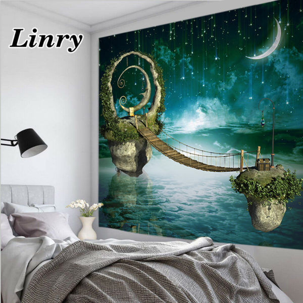 Fairy Tale Castle Tapestry Wall Hanging Gorgeous Living Room Decoration Tree Tapestry Psychedelic Magic Bedroom Home Decoration 1