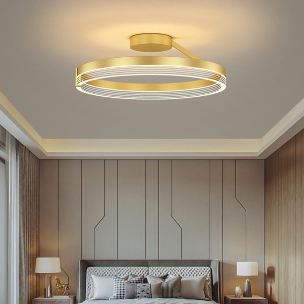 Modern led chandeliers light Bedroom study Home Indoor Lighting Luminaire acrylic lampshade Black Gold painted drop shipping 1