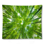 3D Scenic Tapestry Green Forest Tree Bedspread Wall Hanging Tapestry Wall Hanging Curtain Tapestries Bedroom Decor Wall Cloth 6