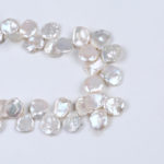 13-15mm Good Quality Nice Surface Keshi Pearl Natural White Color Top Drilled Petal Beads Pretty Accessories 3